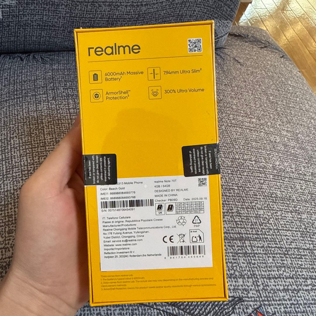 スマートフォン本体 realme Note 70T 4GB/64GB
