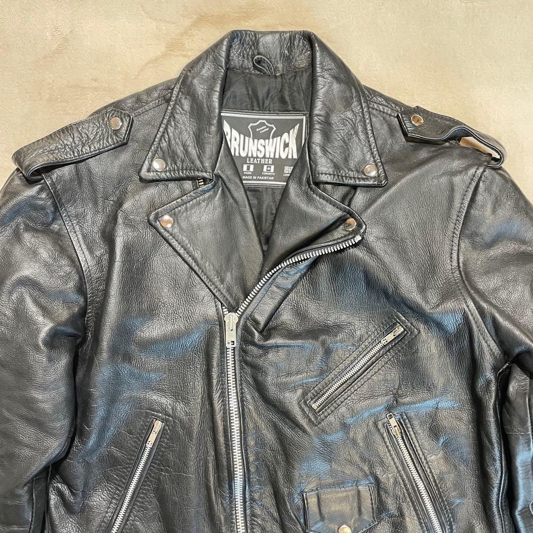 vintage brunswick ダブルライダース　レザージャケット　XXL