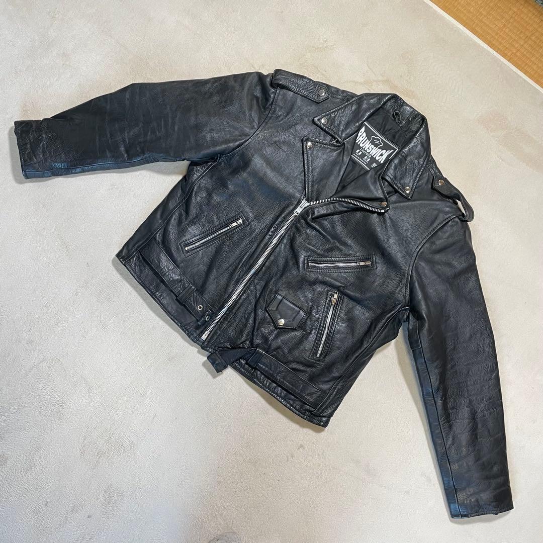 vintage brunswick ダブルライダース　レザージャケット　XXL