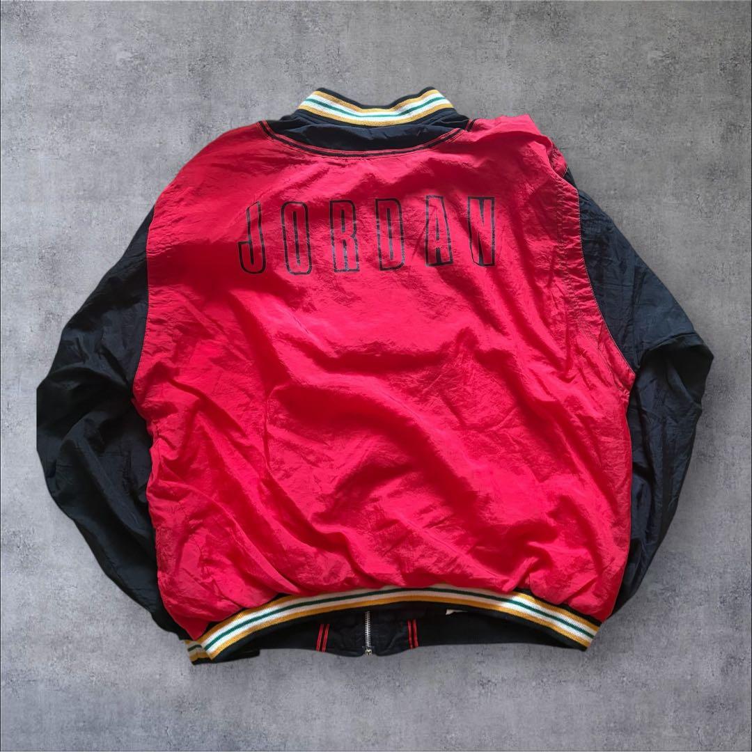 【O23】NIKEエアジョーダン90sナイロンジャケット刺繍23XL短丈ワイド