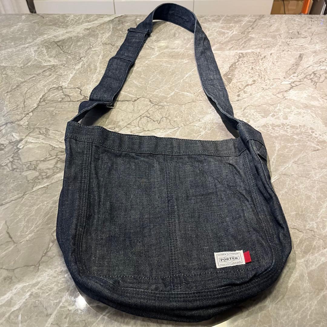 【PORTER】リーバイス コラボ デニム ショルダーバッグ ブラック
