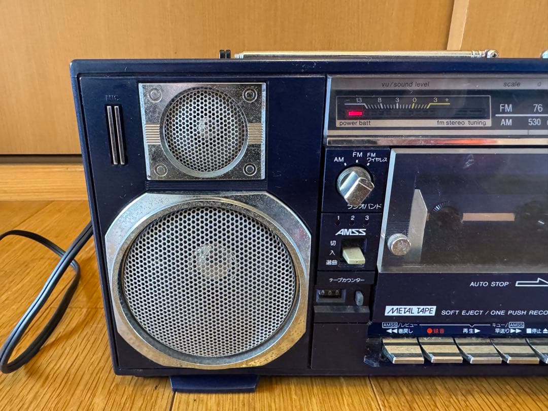 通電確認済み　SANYO MR-V8 ラジカセ 昭和レトロ　レトロラジカセ