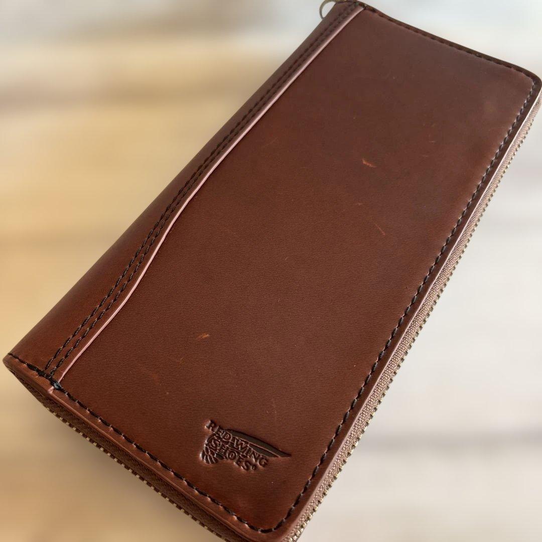 RED WING ブラウン長財布 ストラップ付き　廃盤美品