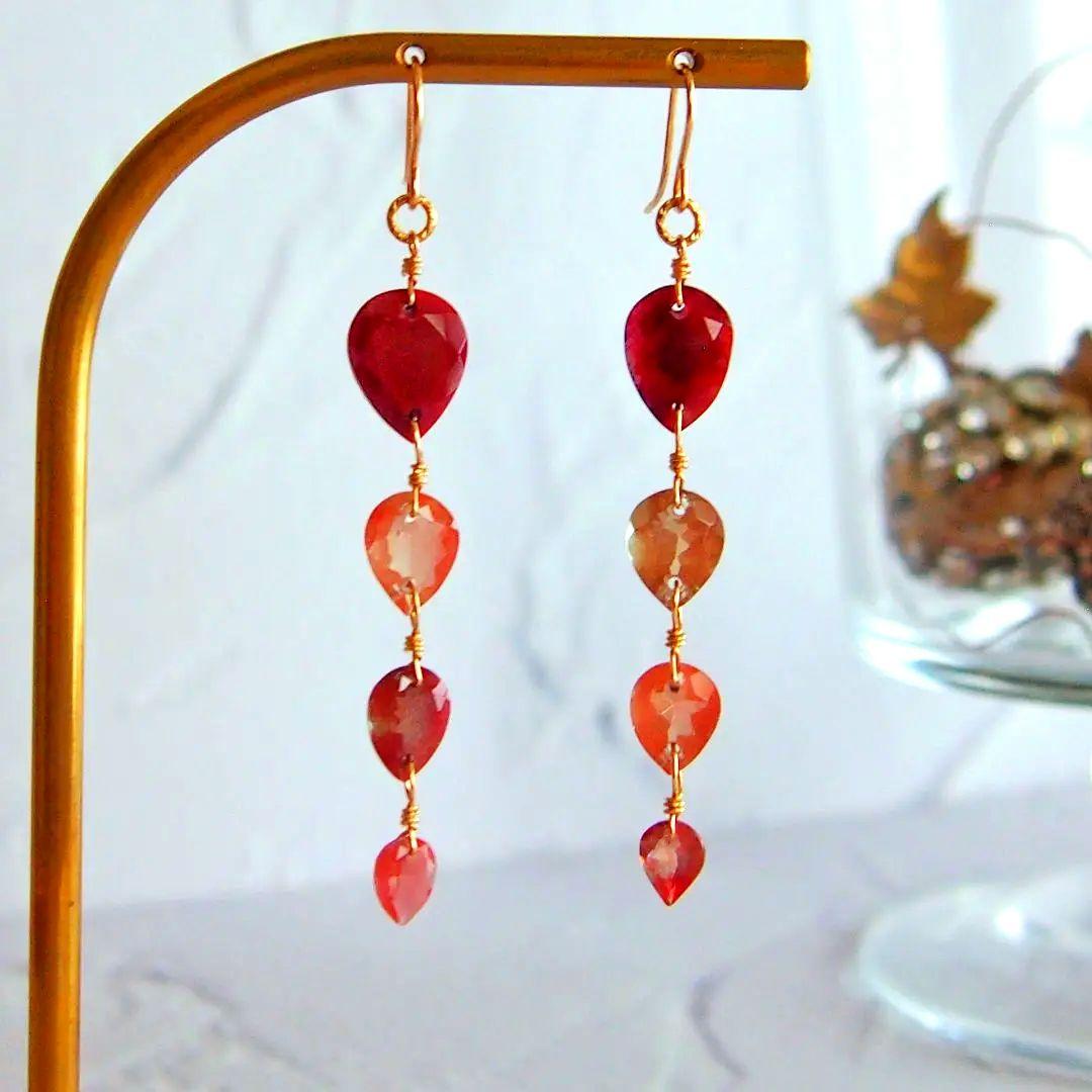 dino13様　イエローバンデッドオニキス　ピアス　14kgf　他1点