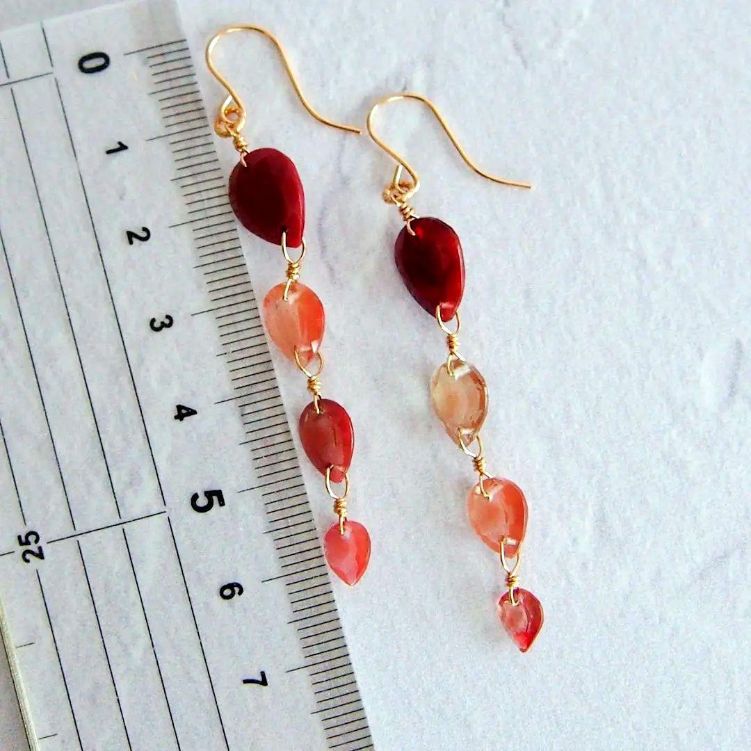 dino13様　イエローバンデッドオニキス　ピアス　14kgf　他1点