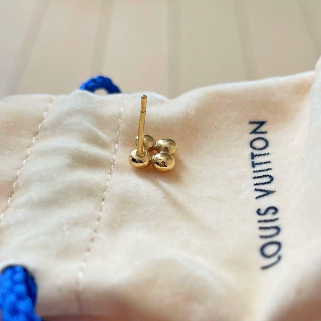 【LOUIS VUITTON】ピアス・LV フラワーグラム【片耳】アシンメトリー