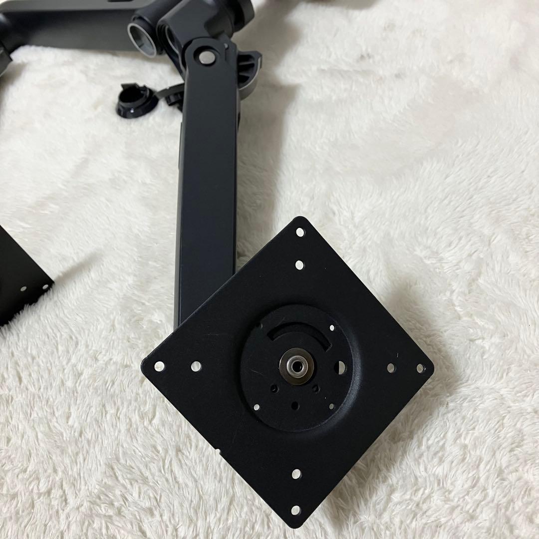 エルゴトロン デスク デュアル モニターアーム 横型 2画面 27インチ 黒