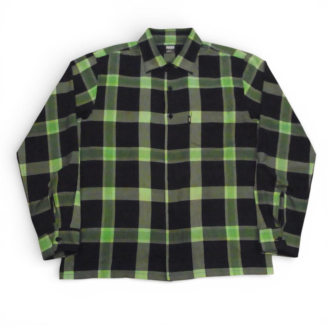 Size【M】RATS ラッツ バッファローチェック シャツ ライムグリーン 緑