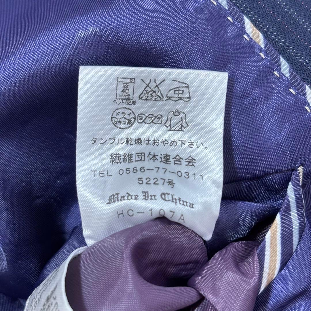 オリヒカ　３点セット　スーツ　ウォッシャブル　ストライプ　ネイビー　Lサイズ