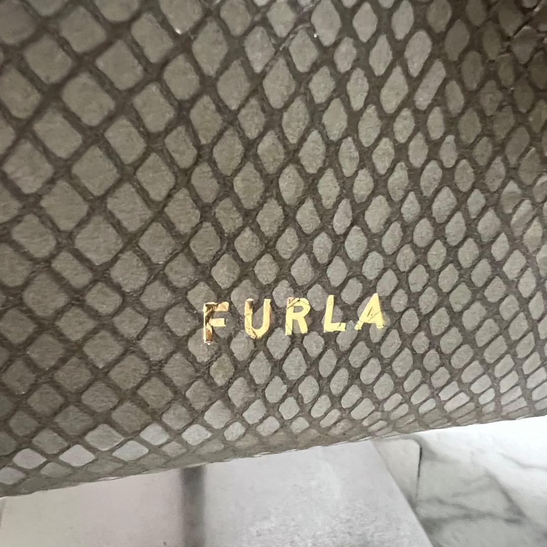 極美品✨フルラ ネット ミニ ハンドバッグ レザー スエード ハートチャーム付き