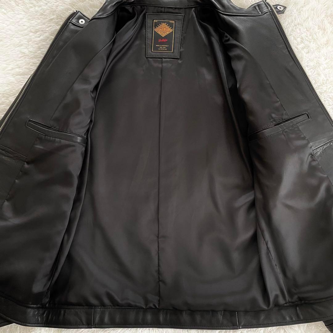 291295 HOMME VINTAGE シングルライダースジャケット