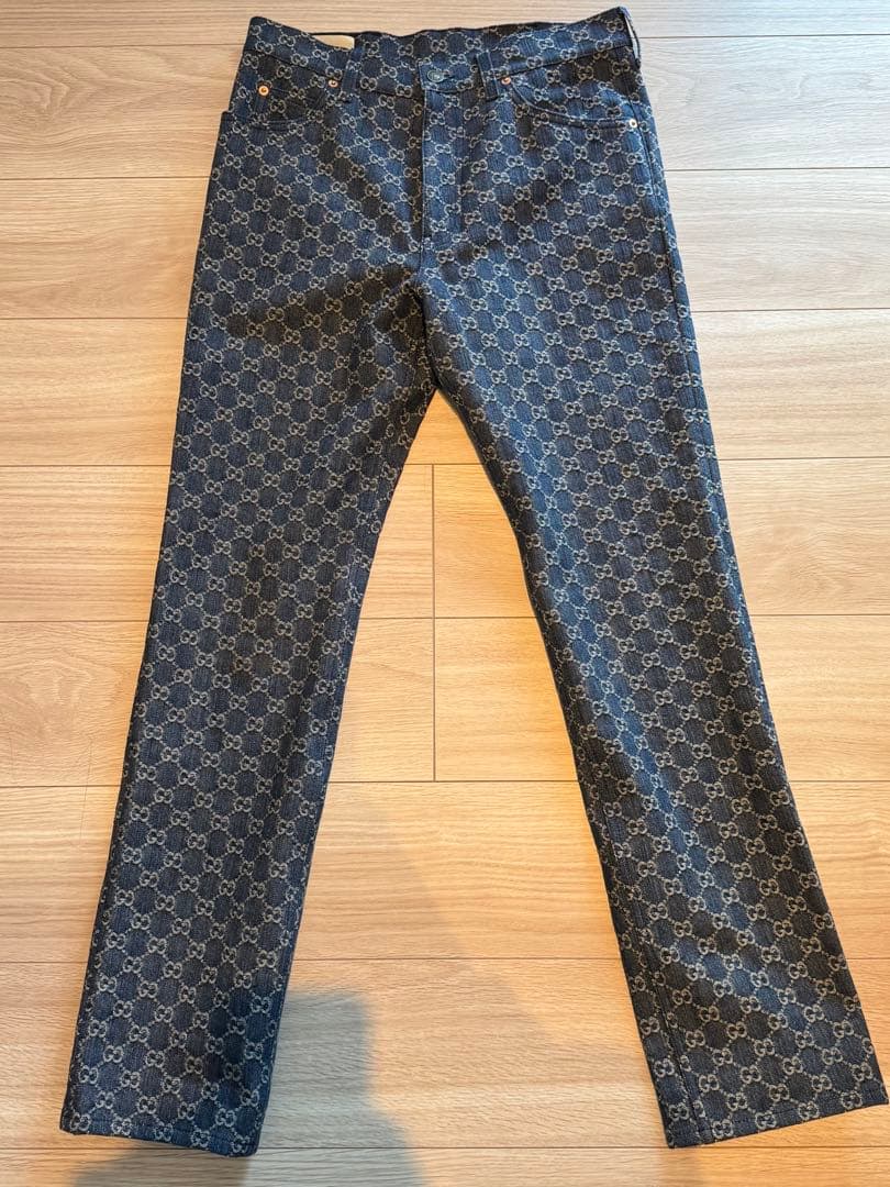 【早い者勝ち】 GUCCI GGパターン デニムパンツ