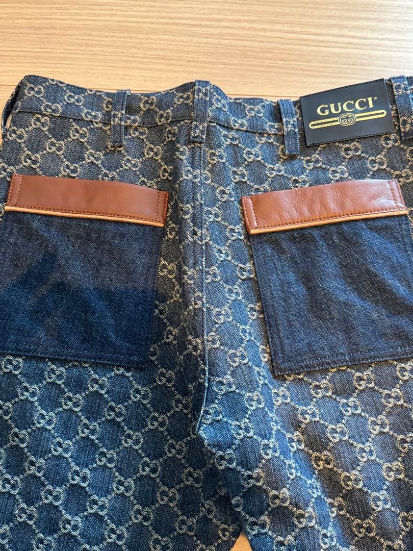【早い者勝ち】 GUCCI GGパターン デニムパンツ