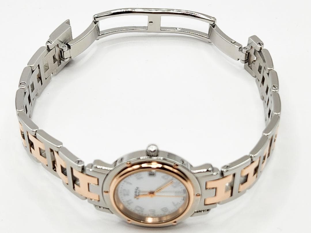 HERMES エルメス　クリッパーナクレ　 WhiteシェルDial 065