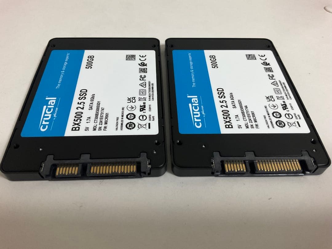 Crucial BX500 SATA SSD 500GB×2個
