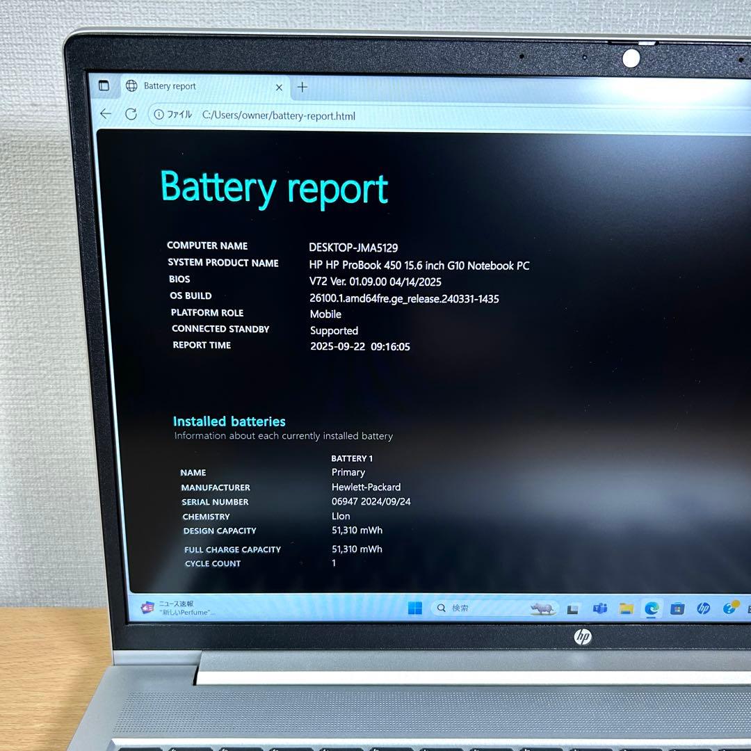 hp Probook 450 G10 512GB 16GB 15型 第13世代