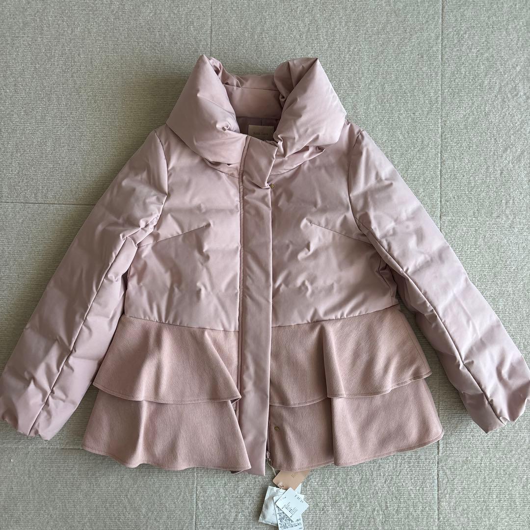 【新品タグ付き】ローズティアラ　リボン襟ダウンコート　ピンク