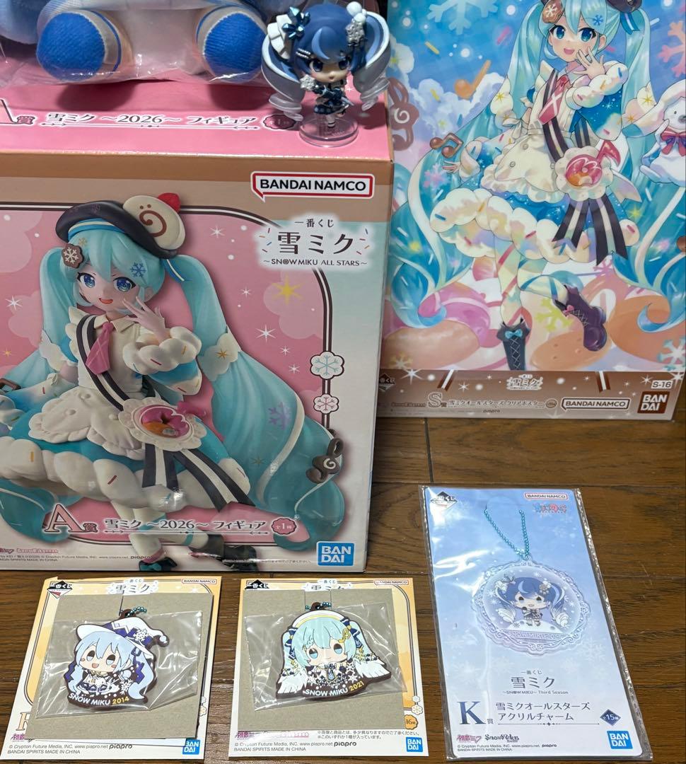 一番くじ 雪ミク 2026 A賞 フィギュア クリアポスター セット
