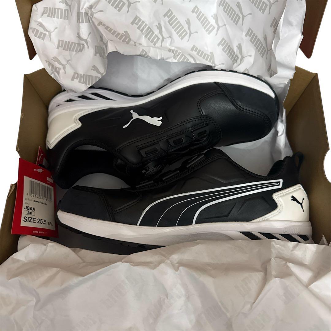 安全靴 PUMA Rider 2.0 Black Disc Low 25.5cm