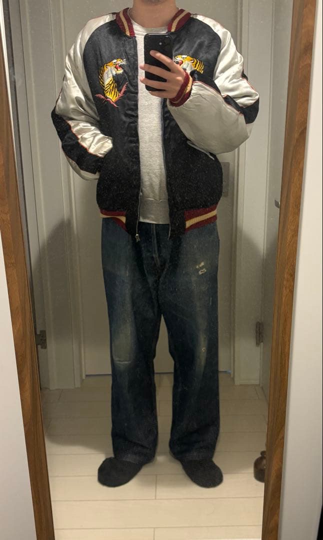 40s 50s スカジャン Big size 両A面 888ジッパー