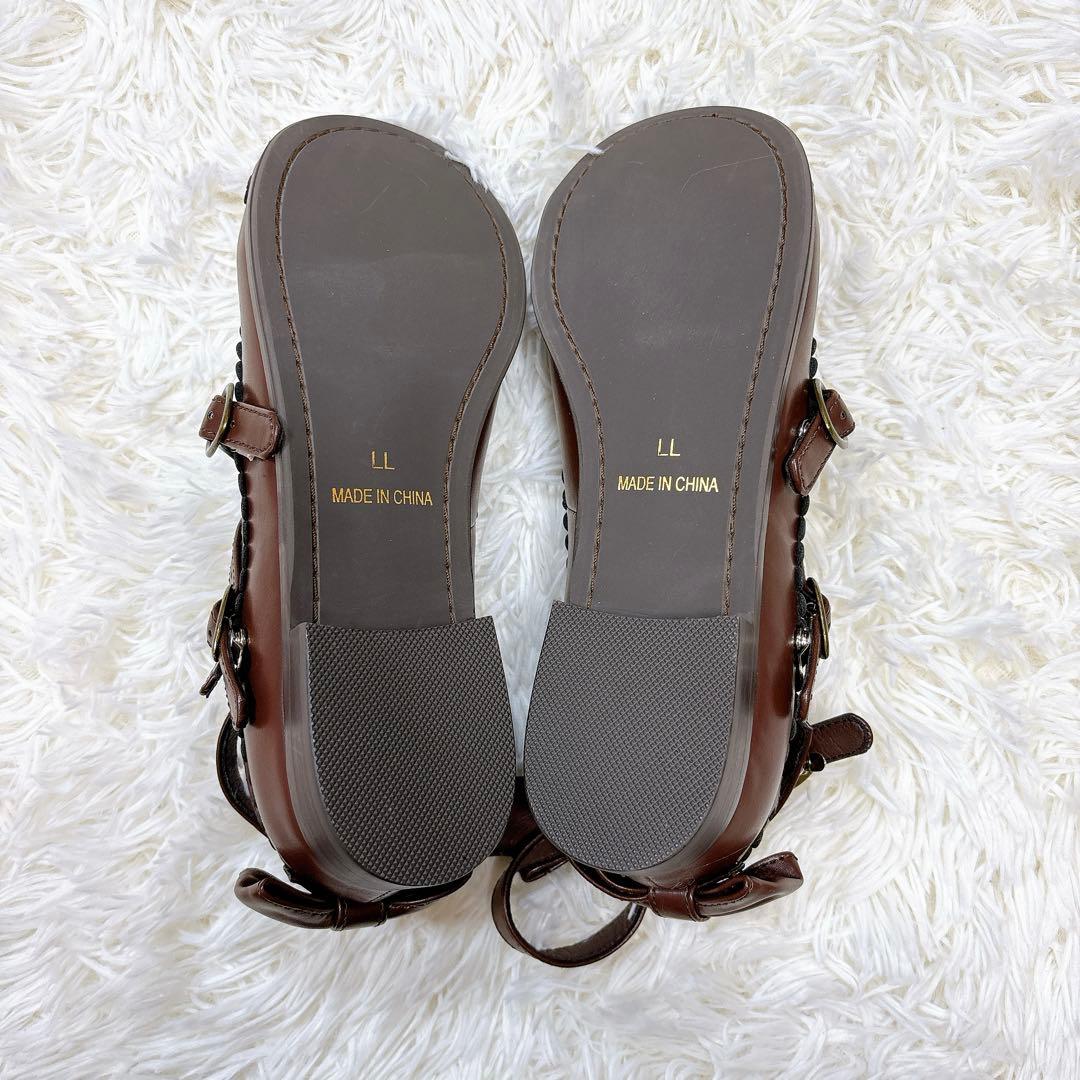 極美品✨morphose✨トリプルリボンストラップシューズ✨ロリータLL