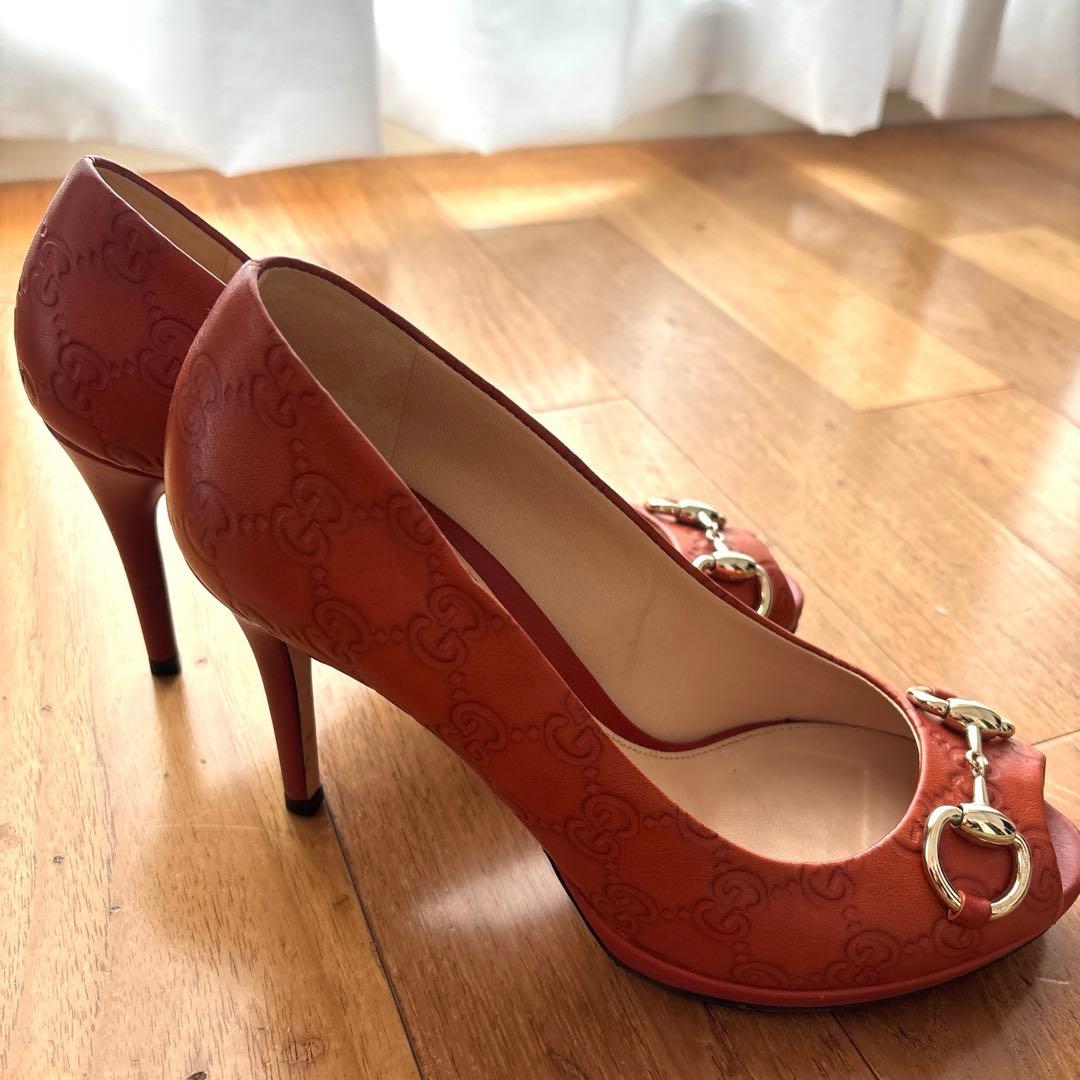 【ナビ】【GUCCI】グッチ パンプス 36 1/2 オープントゥ