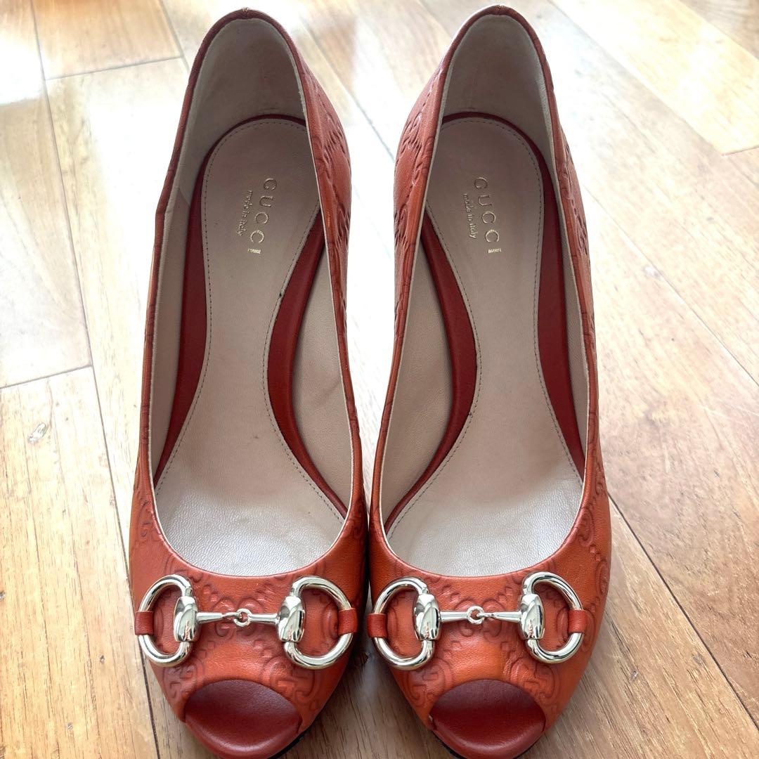 【ナビ】【GUCCI】グッチ パンプス 36 1/2 オープントゥ