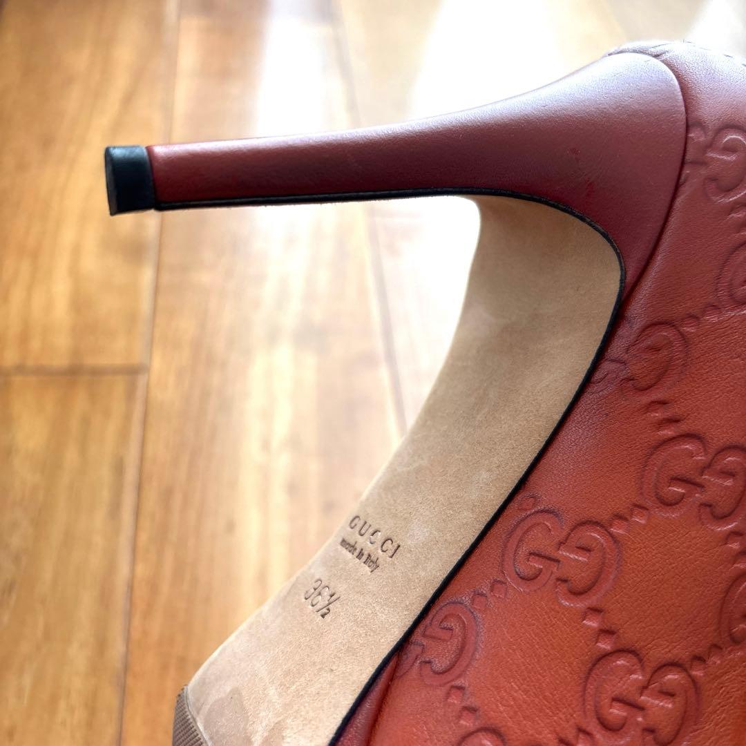 【ナビ】【GUCCI】グッチ パンプス 36 1/2 オープントゥ