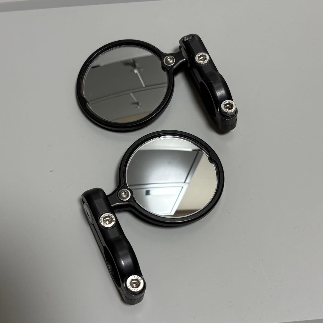 CRG バーエンドミラー ブラインドサイトブラック 2インチ