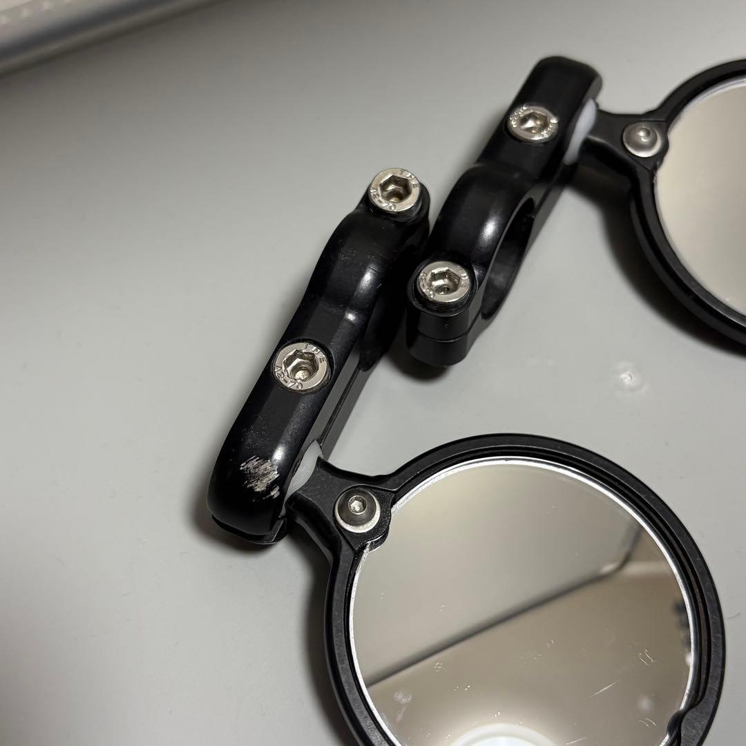 CRG バーエンドミラー ブラインドサイトブラック 2インチ