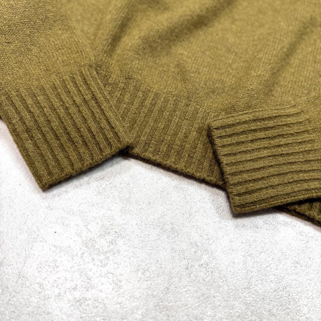 2025年♡ファクトリー ヤクのレース柄オフタートルニット リブ 現行 Mサイズ