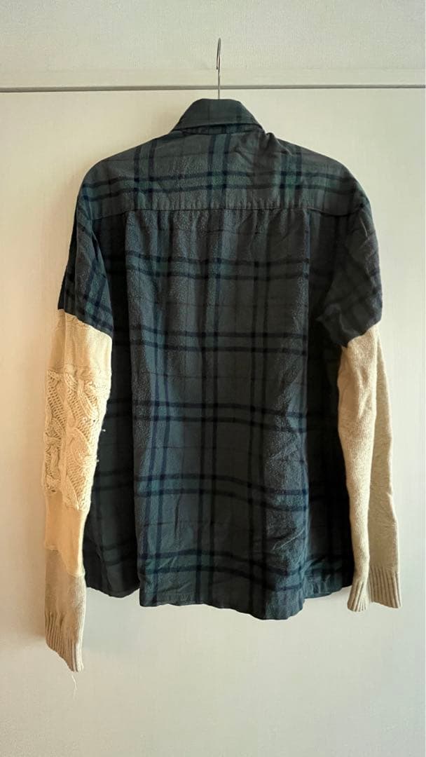 ネルシャツ、ニット、カーディガン