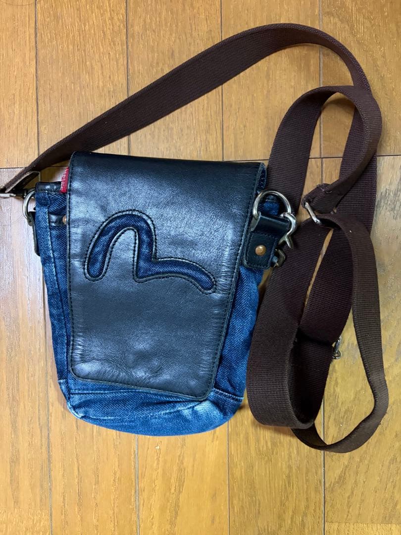 EVISU／デニム×レザー／ミニショルダー／バッグ／希少