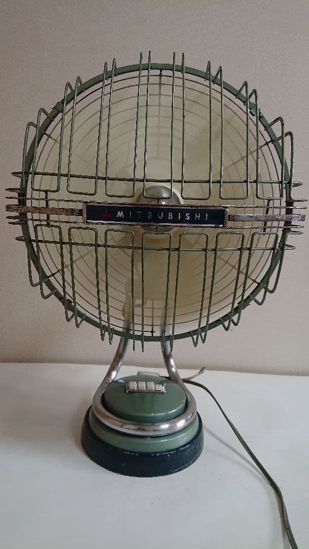 三菱扇風機 DM-12L(?) /シルバーグリーン/アンティーク
