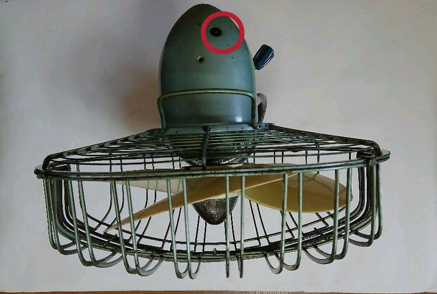 三菱扇風機 DM-12L(?) /シルバーグリーン/アンティーク