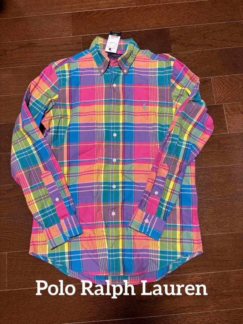 未使用　Polo Ralph Lauren マドラスチェック　長袖シャツ S