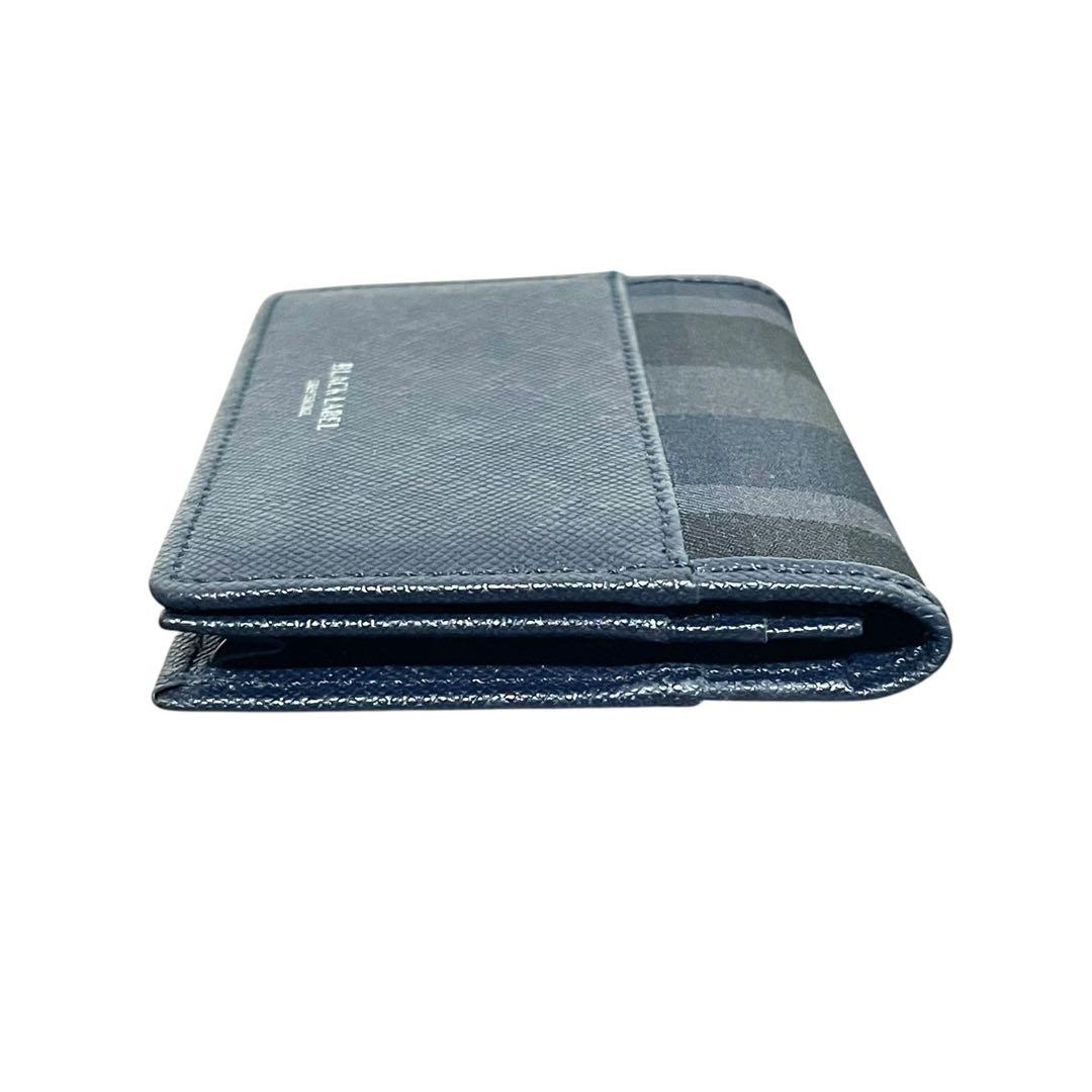 ブラックレーベルクレストブリッジ 名刺入れ カードケース チェック ネイビー