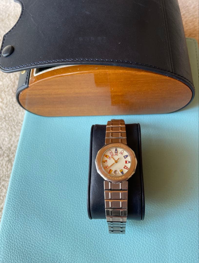 ukai3 コルム アドミラズカップ ボーイズ-レディースウォッチ 木箱付