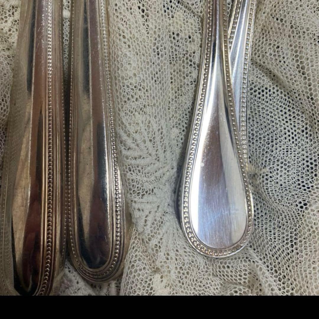 ラスト美品　フランス　クリストフル　パール　スプーンフォークナイフ２本ずつ