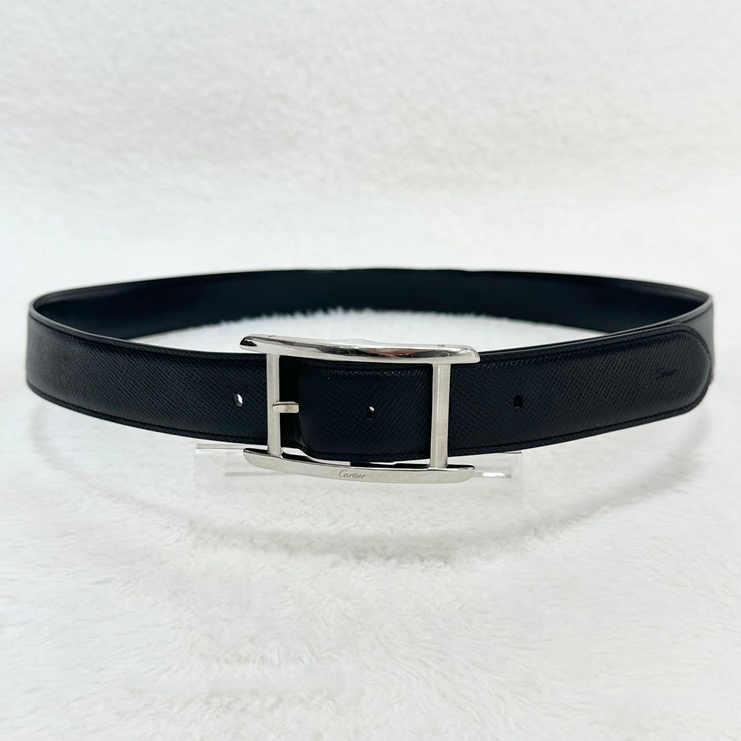 Cartier カルティエ タンクバックル ベルト シルバー ブラック レザー
