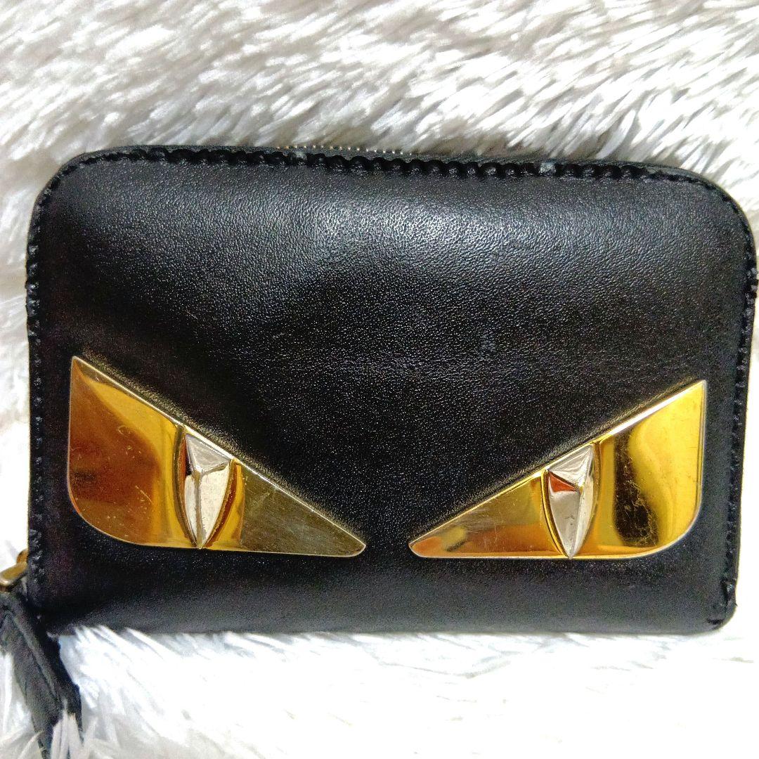 フェンディ　財布　ケース　小銭入れ　モンスター　バグズアイ　黒　正規品