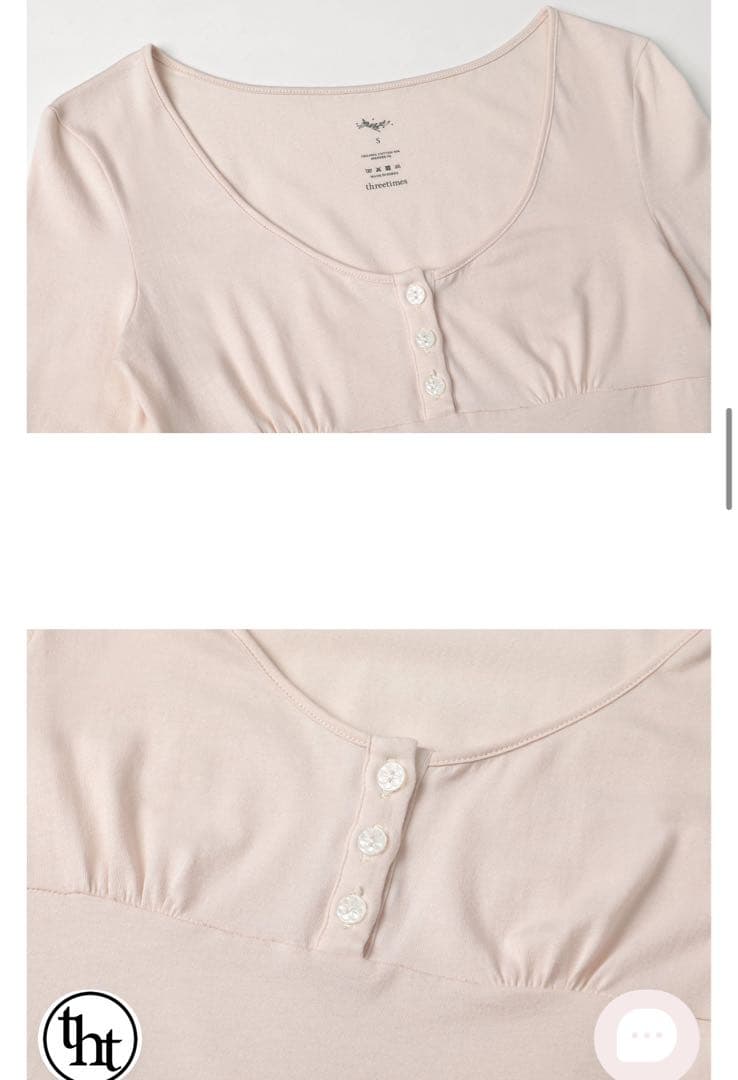 threetimes Organic dreamy dress ワンピース