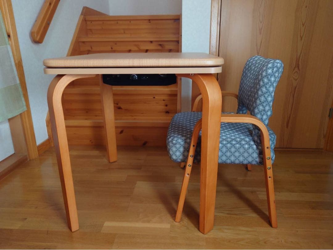 おひとり様コタツ 椅子　ブランケット3点セット (炬燵・椅子・布団)