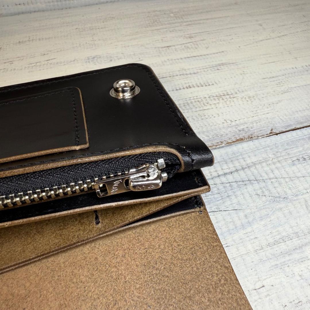 【トラッカーウォレット ロング 3層】ホースバット シルバー TALON