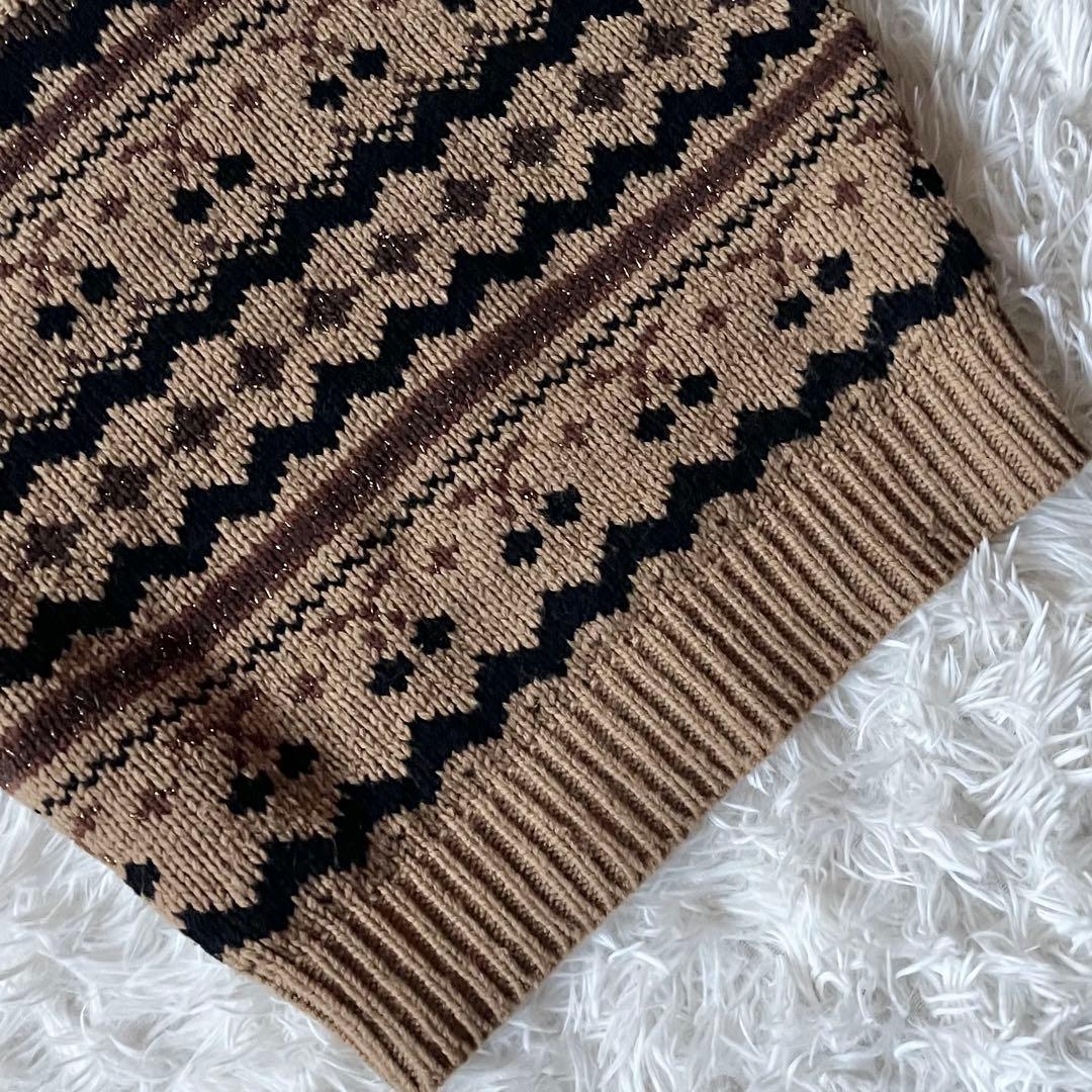 美品✨ セブンテン ミホカワヒト チェリージャガードニット ウールセーター