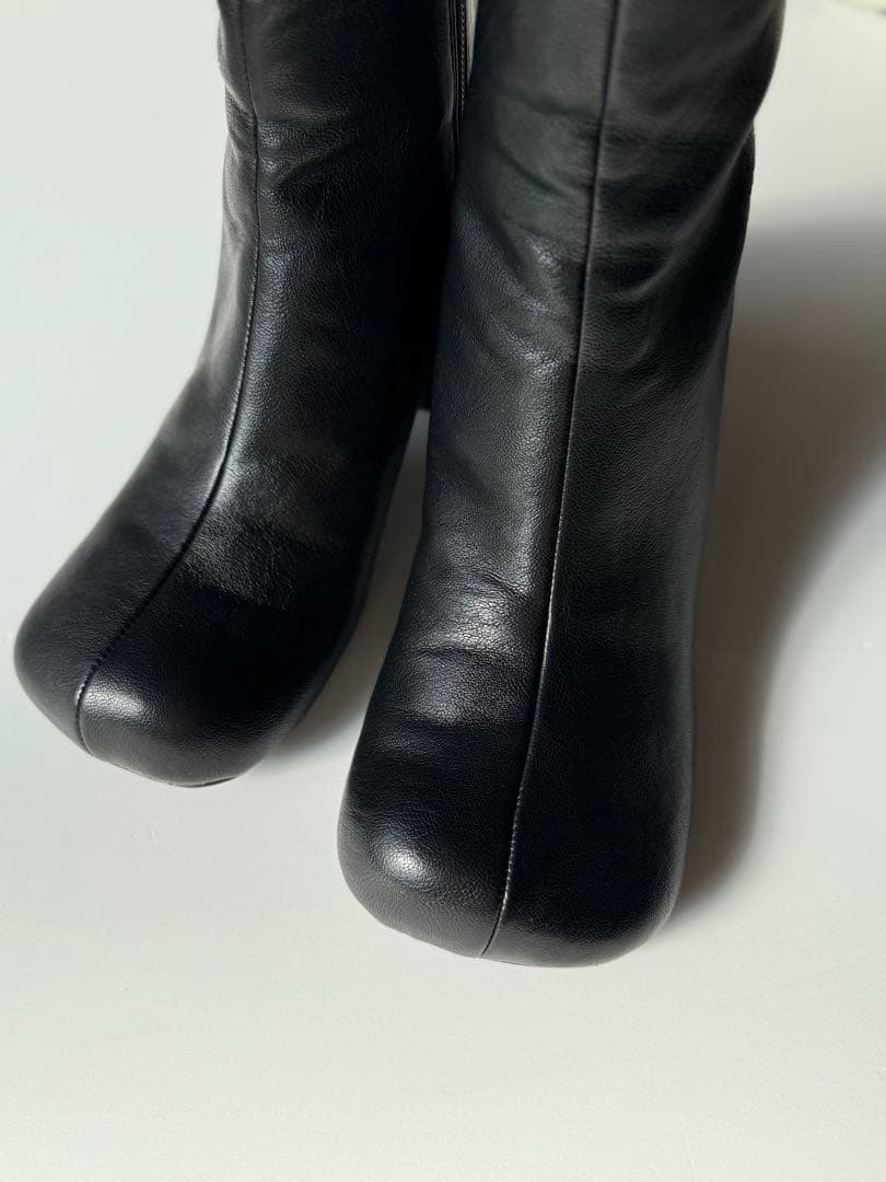 TODAYFULスクエアショートブーツ　ブラック