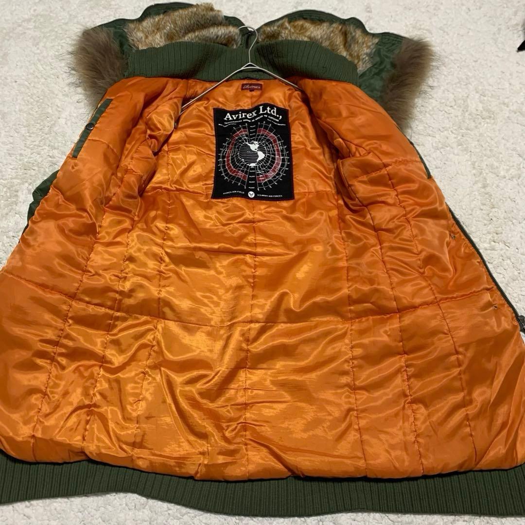 未使用 リアルファー ボア ロング L-2B アヴィレックス フライトジャケット