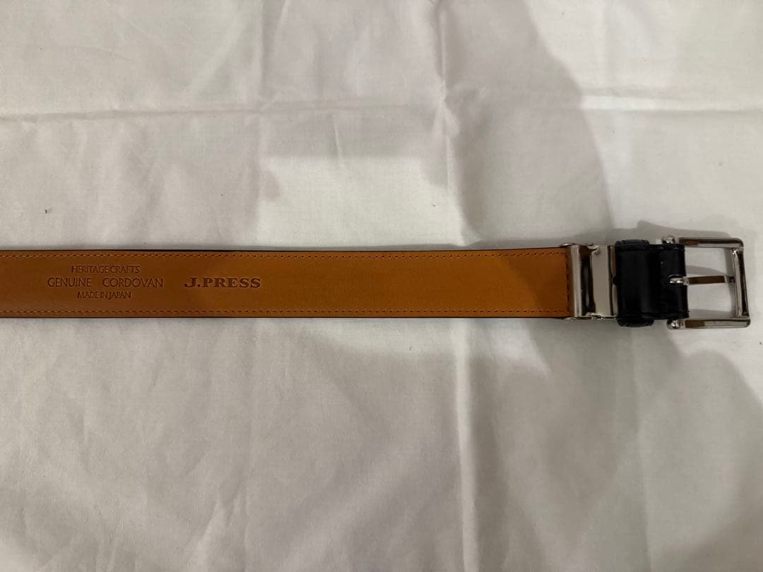 J.PRESS コードバン馬革 日本製ブラックベルト美品 2/12金で一時停止