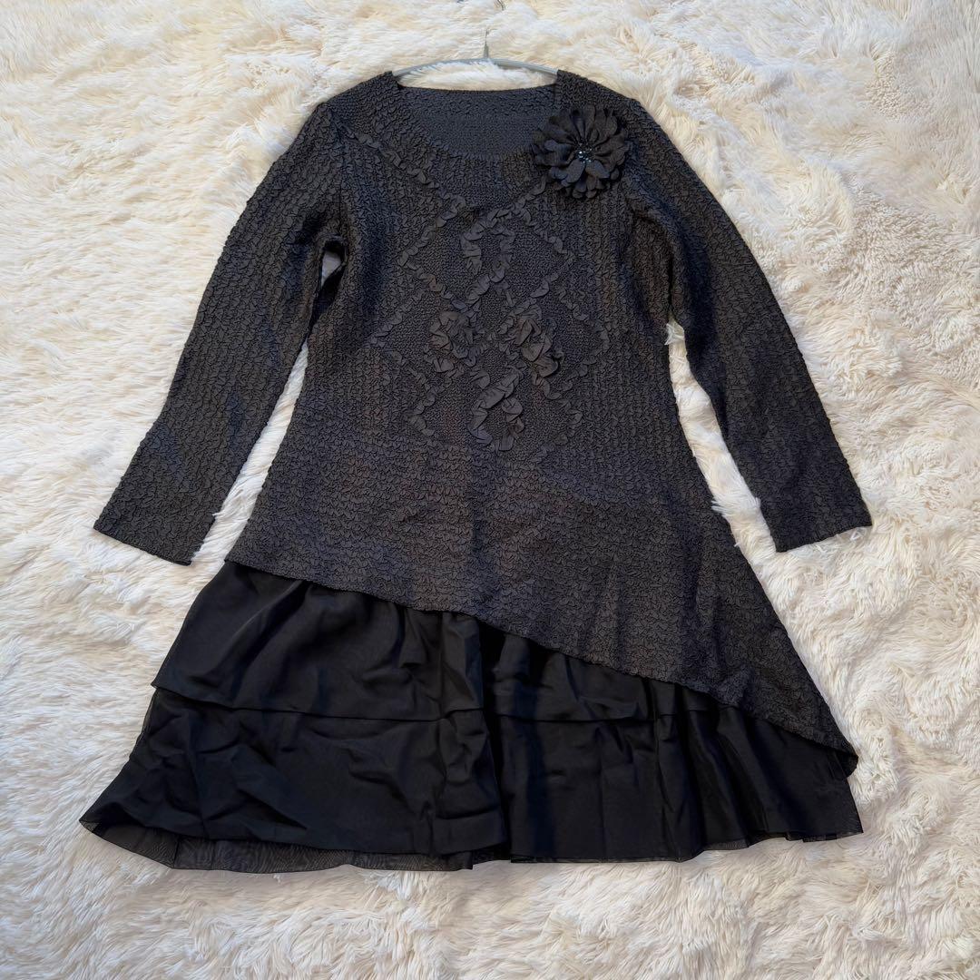 NOKO-OHNO ノコオーノ お花モチーフ アシンメトリーワンピース