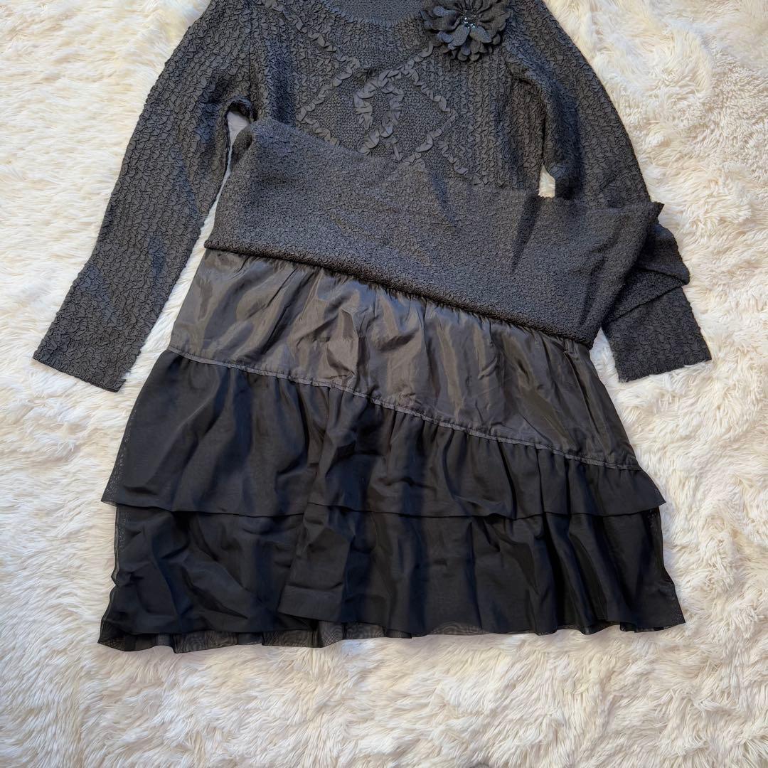 NOKO-OHNO ノコオーノ お花モチーフ アシンメトリーワンピース